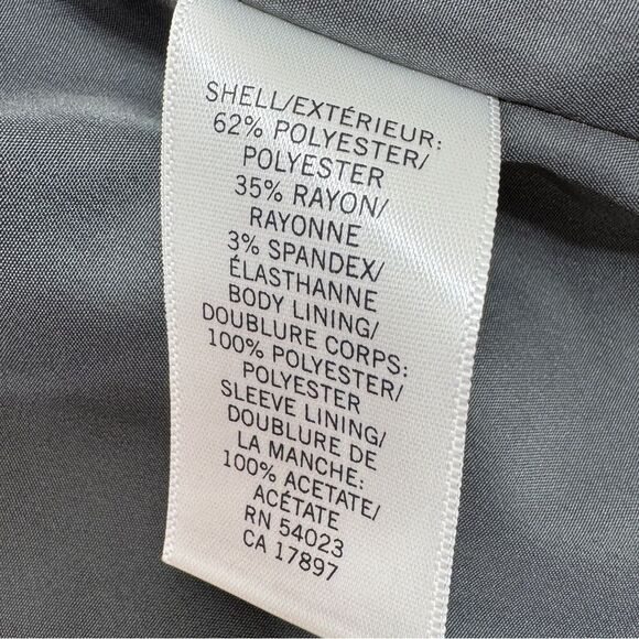 Banana Republic Pinstripe Two Button Blazer Jacket Grey Size 6 - Picture 12 of 14